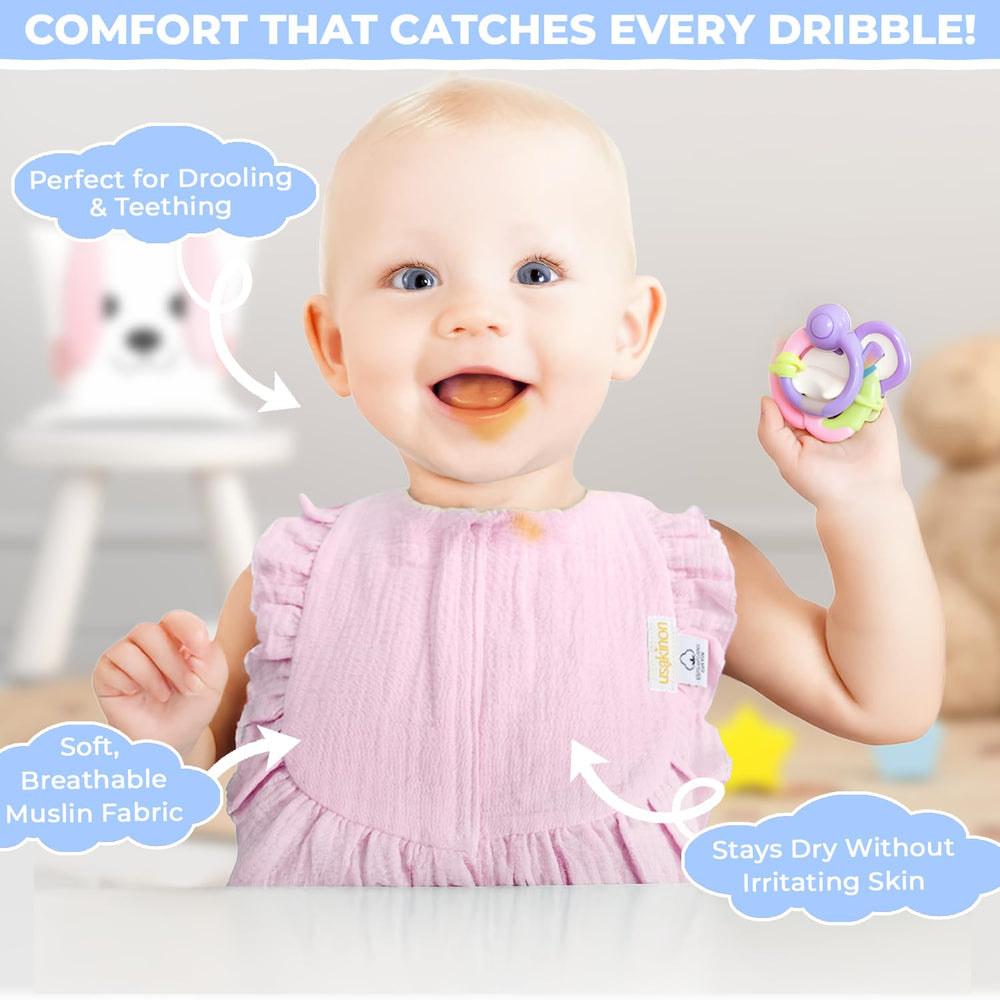 usakinon two-pack bibs ideal for newborn gift registries.