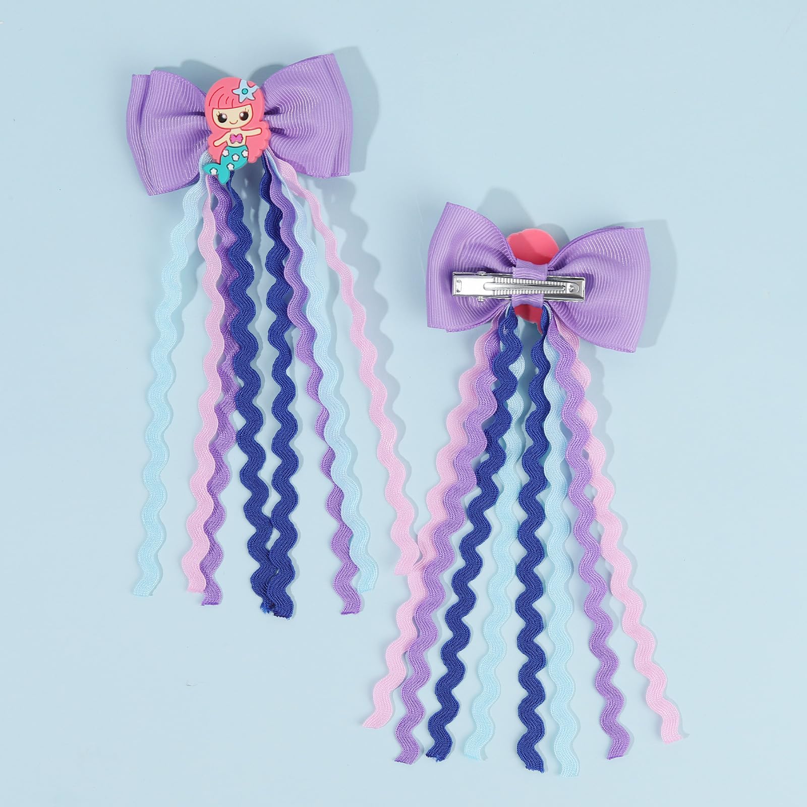 Usakinon Mermaid Hair Clip Bows gift ready packaging perfect for birthdays and holidays
