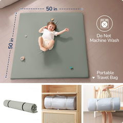 Usbettas Baby Play Mat cushioned play area ready for tummy time and crawling.
