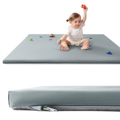 usbettas baby play mat memory-foam closeup shows 1.3-inch cushioning for soft landings.
