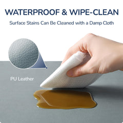 usbettas baby play mat waterproof-cover demonstrates spill-clean convenience for quick tidying.