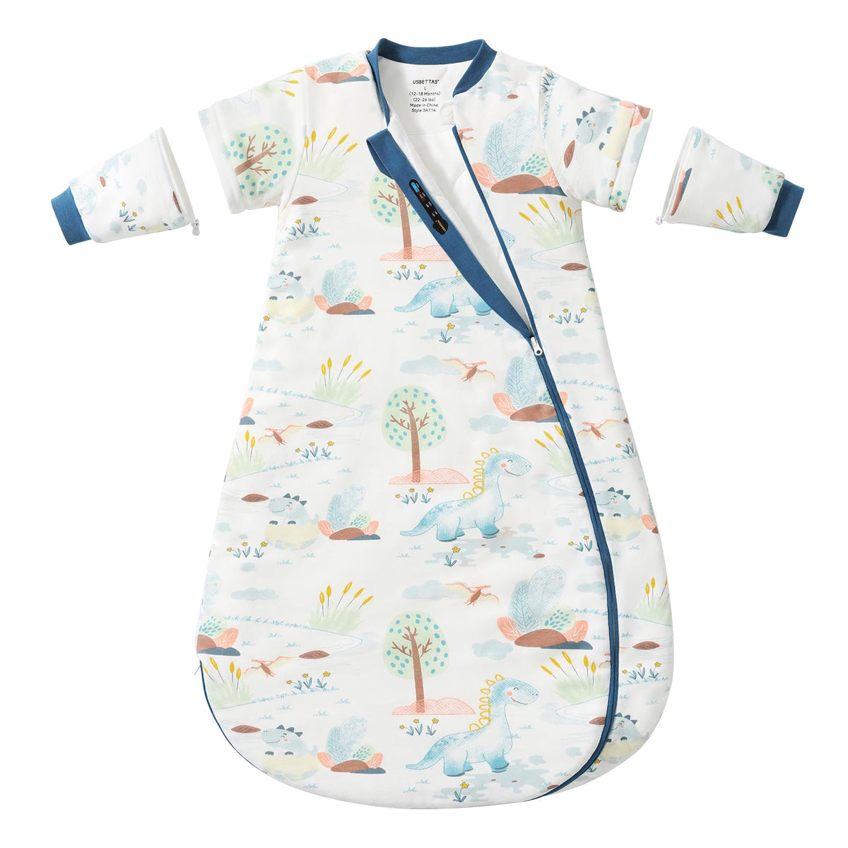 usbettas baby sleep sack 12-18 months dinosaur print keeps little one warm during winter nights