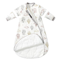 usbettas baby sleep sack balloon fabric closeup shows breathable cotton comfort for cooler nights.