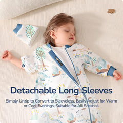 usbettas sleep sack with detachable sleeves shows year-round versatility.
