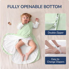 usbettas baby sleep sack close-up shows soft breathable cotton