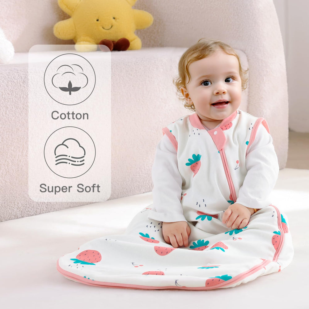 usbettas baby sleep sack temperature-strip highlights quick warmth checks
