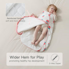 usbettas baby sleep sack thermostatic-fill shows temperature indicators for calm parents