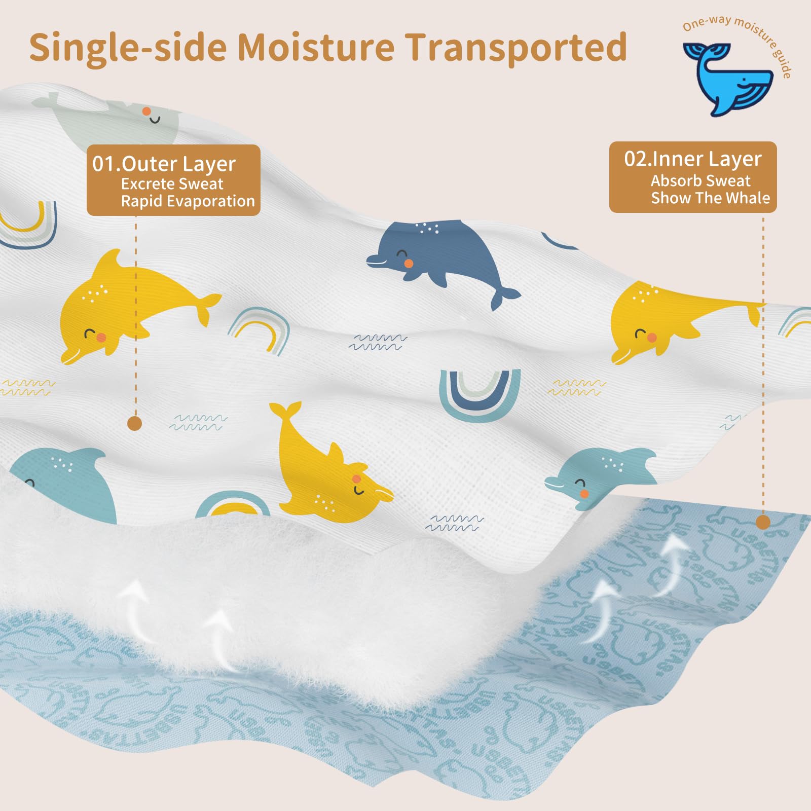usbettas wide-hem sleep sack allows leg movement and development