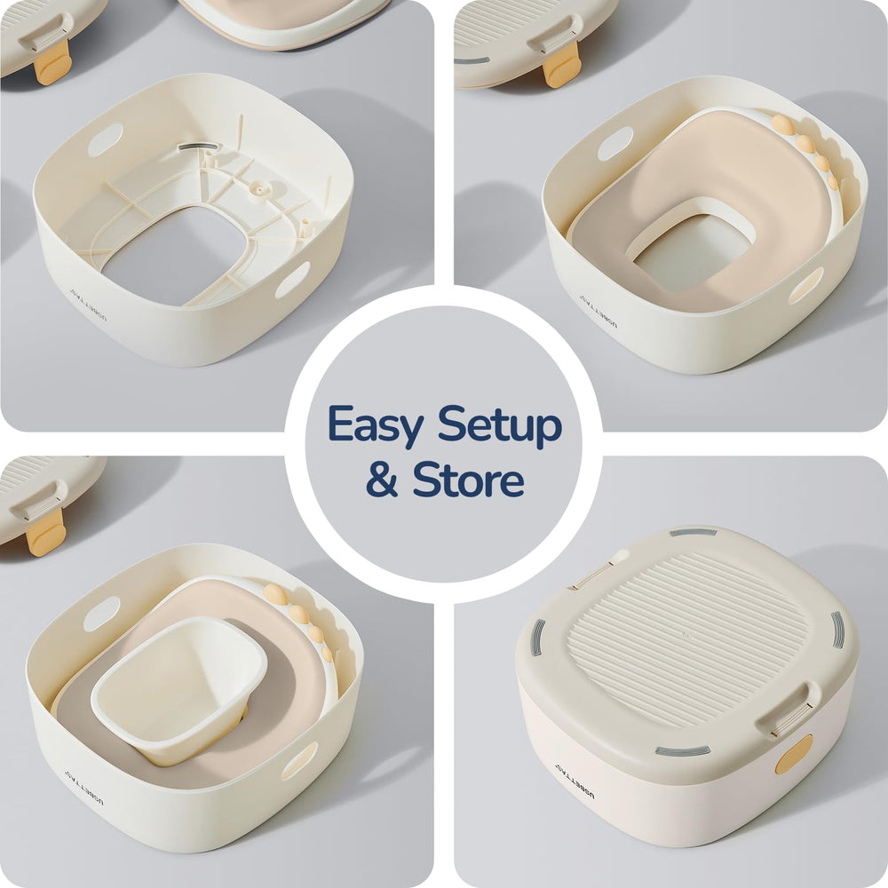 usbettas beige dinosaur potty-seat blends with bathroom while offering comfort