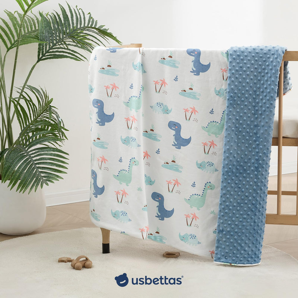 usbettas dinosaur blanket all-seasons design adapts to seasonal warmth without bulk.