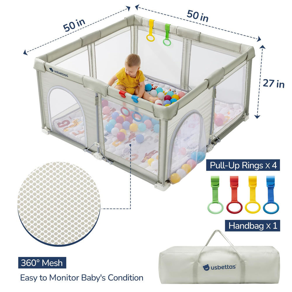 usbettas foldable playpen carry bag included simplifies transport for trips.