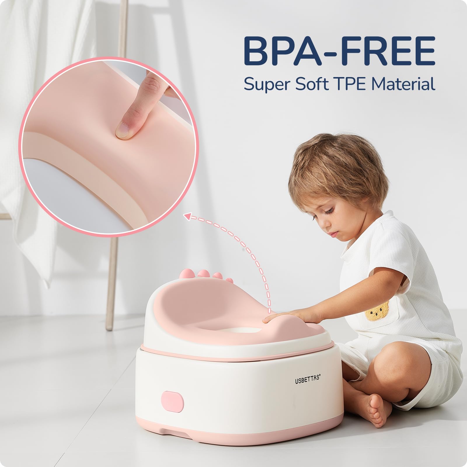 usbettas nonslip bottom toddlers potty stays steady during sessions.