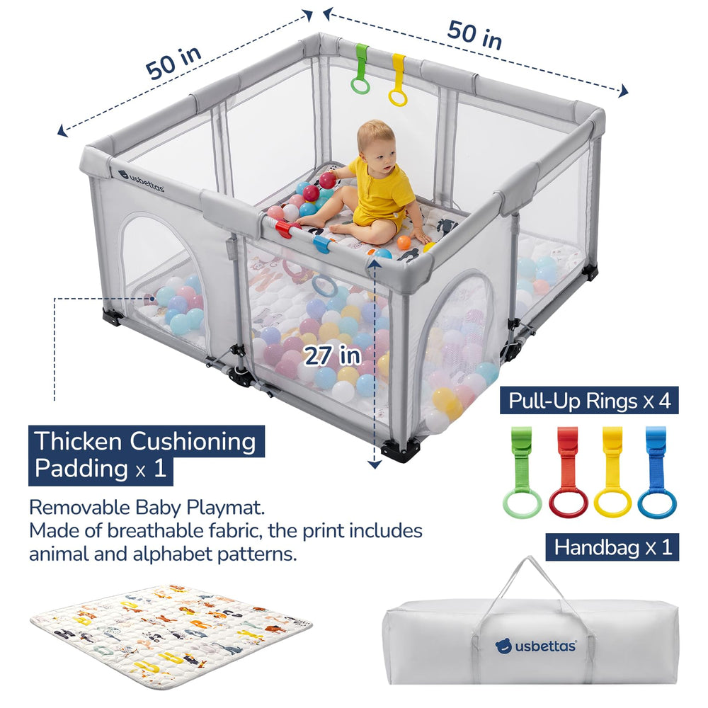 usbettas foldable playpen indoor-outdoor-travel ideal for indoor use or on-the-go adventures