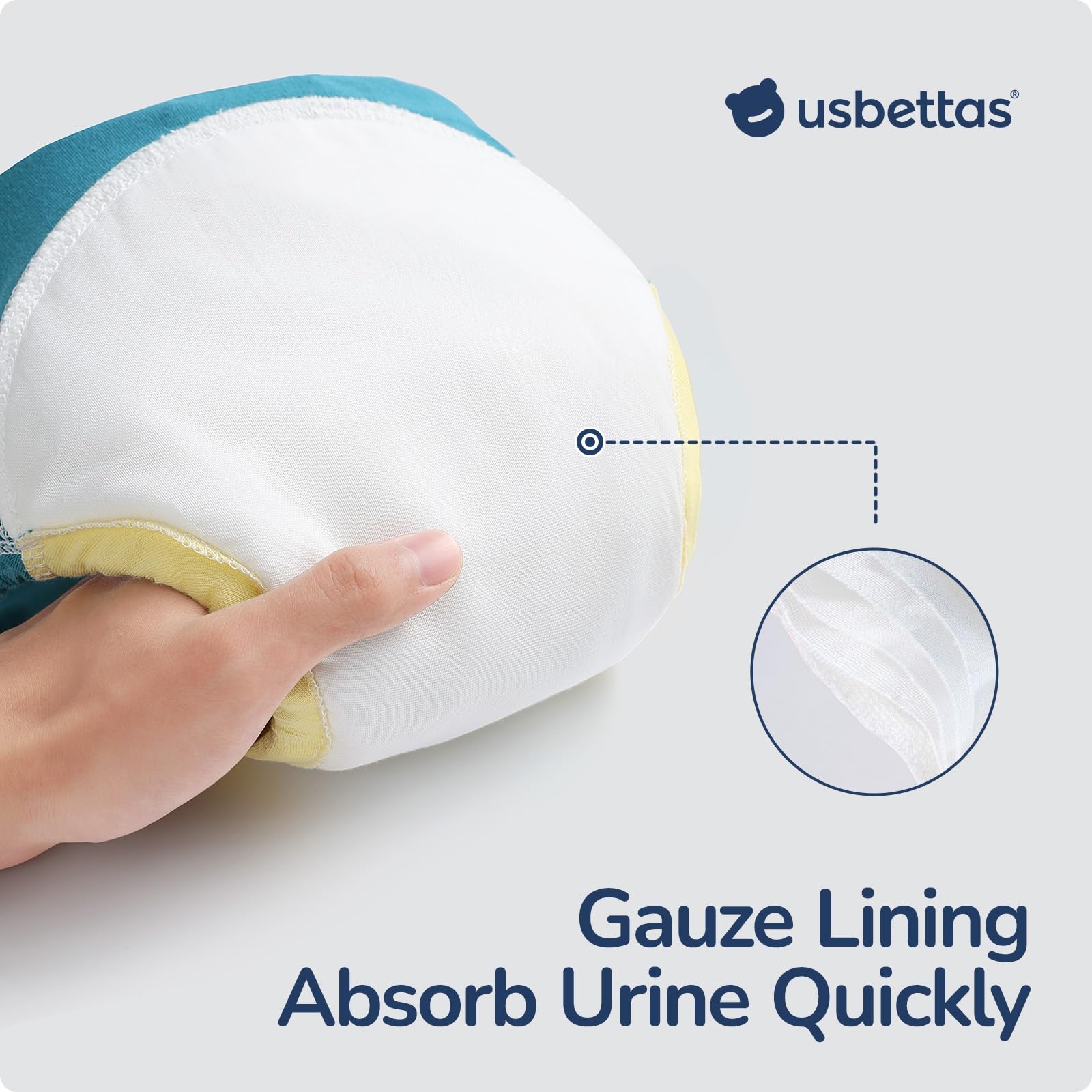 usbettas potty-training underwear care instructions emphasize gentle washing to preserve absorbency