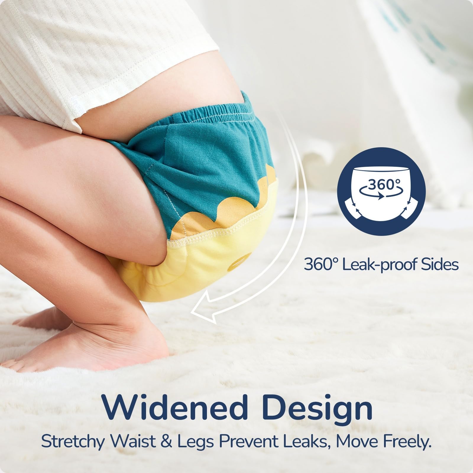 usbettas potty-training underwear kid-friendly pattern worn during potty-training routines
