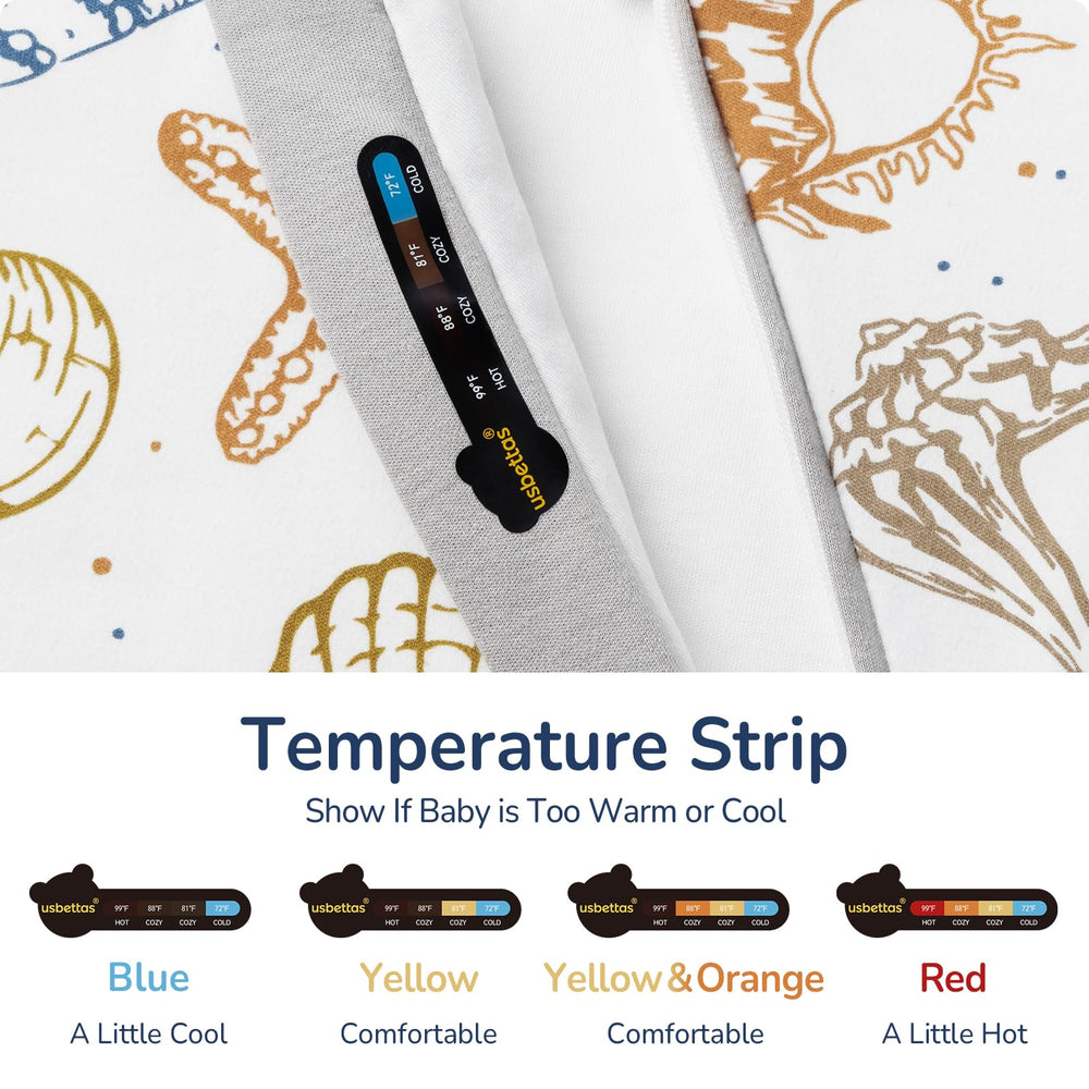 usbettas Baby Sleep Sack chest temperature strip image signals easy warmth checks