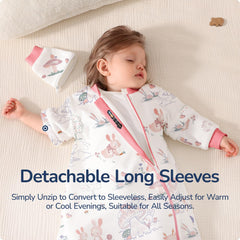 usbettas sleep sack detachable sleeves enables year-round layering for seasonal comfort