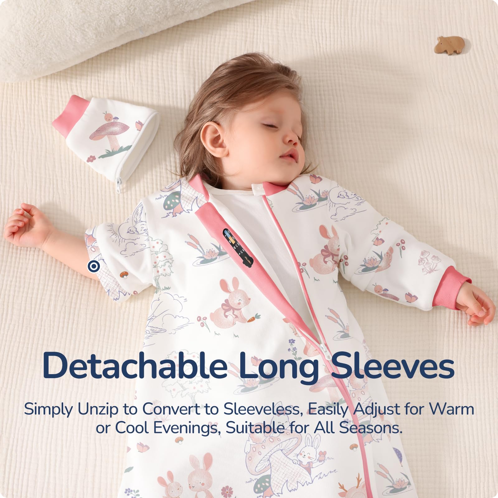usbettas sleep sack detachable sleeves offering flexible warmth for fluctuating temps