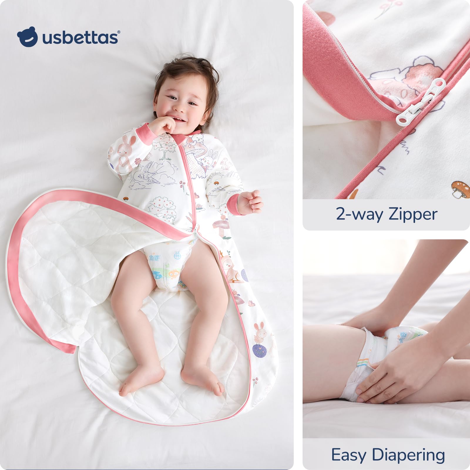 usbettas sleep sack moisture-wicking fabric helps baby stay comfy overnight