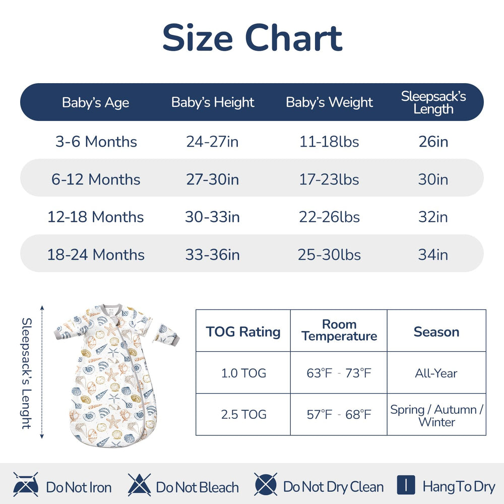 usbettas Baby Sleep Sack Ocean color evokes calm bedtime routine.