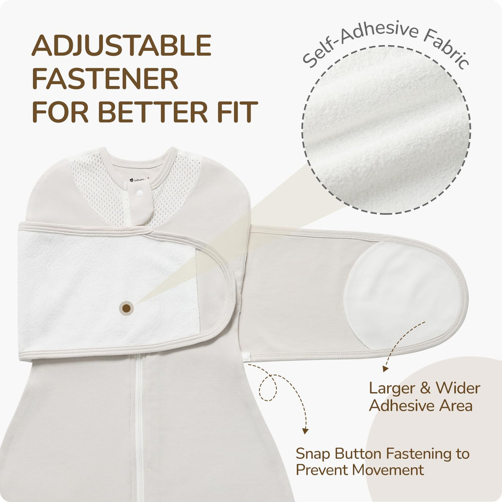 usbettas swaddles 3way-adjustable-swaddle offers flexible arm options.