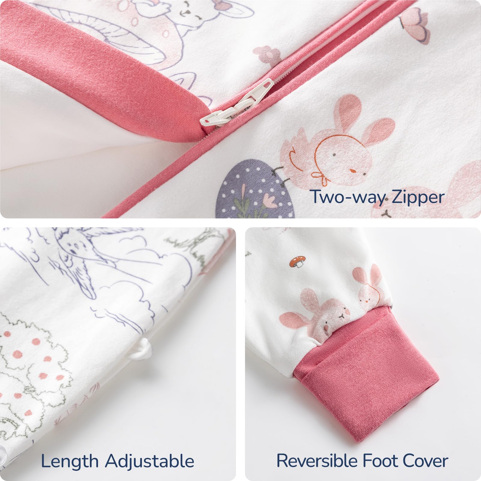 usbettas sleep sack cotton outer and lining feel breathable and soft.