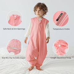 usbettas Toddler Sleep Sack with Feet leg-snap offers adjustable fit for growing toddlers