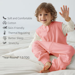 usbettas Toddler Sleep Sack with Feet side open enables easy diaper changes