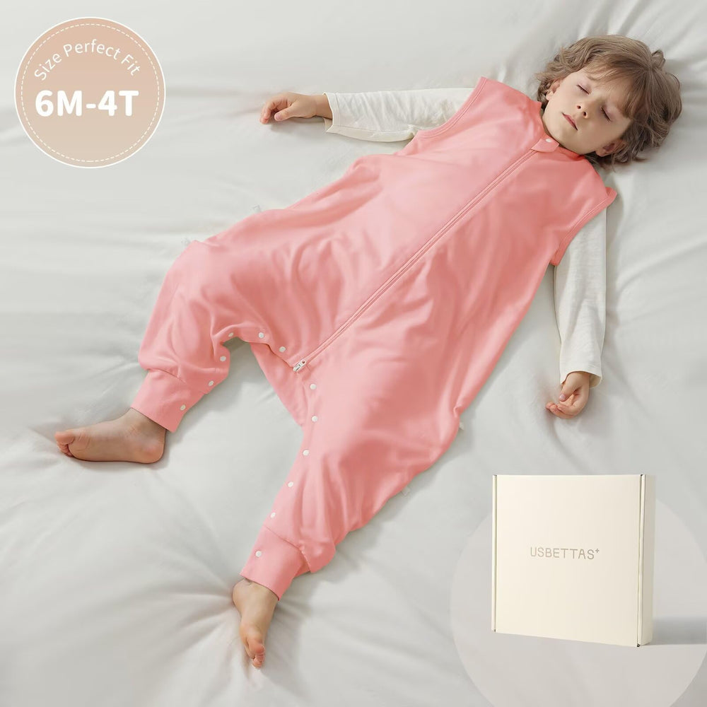 usbettas Toddler Sleep Sack with Feet temperature-strip reveals color change for warmth awareness