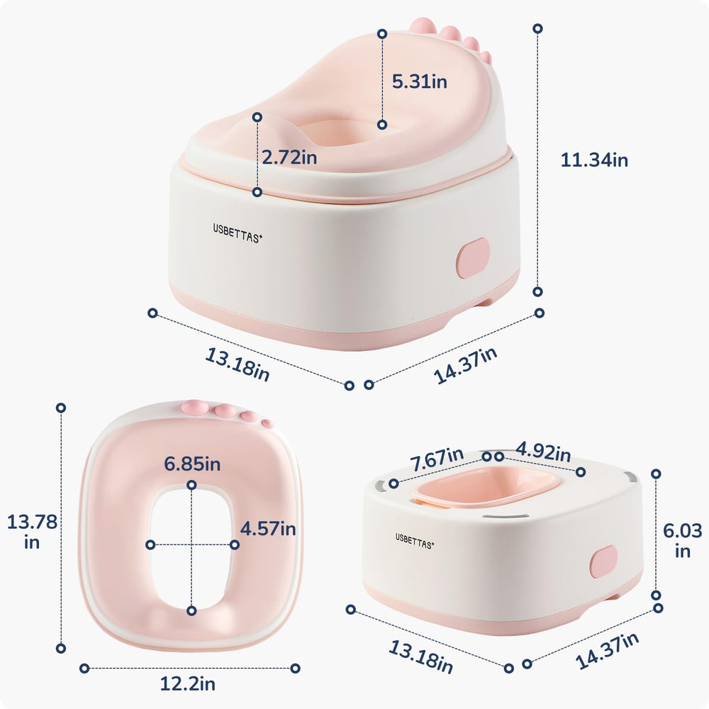 usbettas travel-friendly potty is compact for on-the-go training.