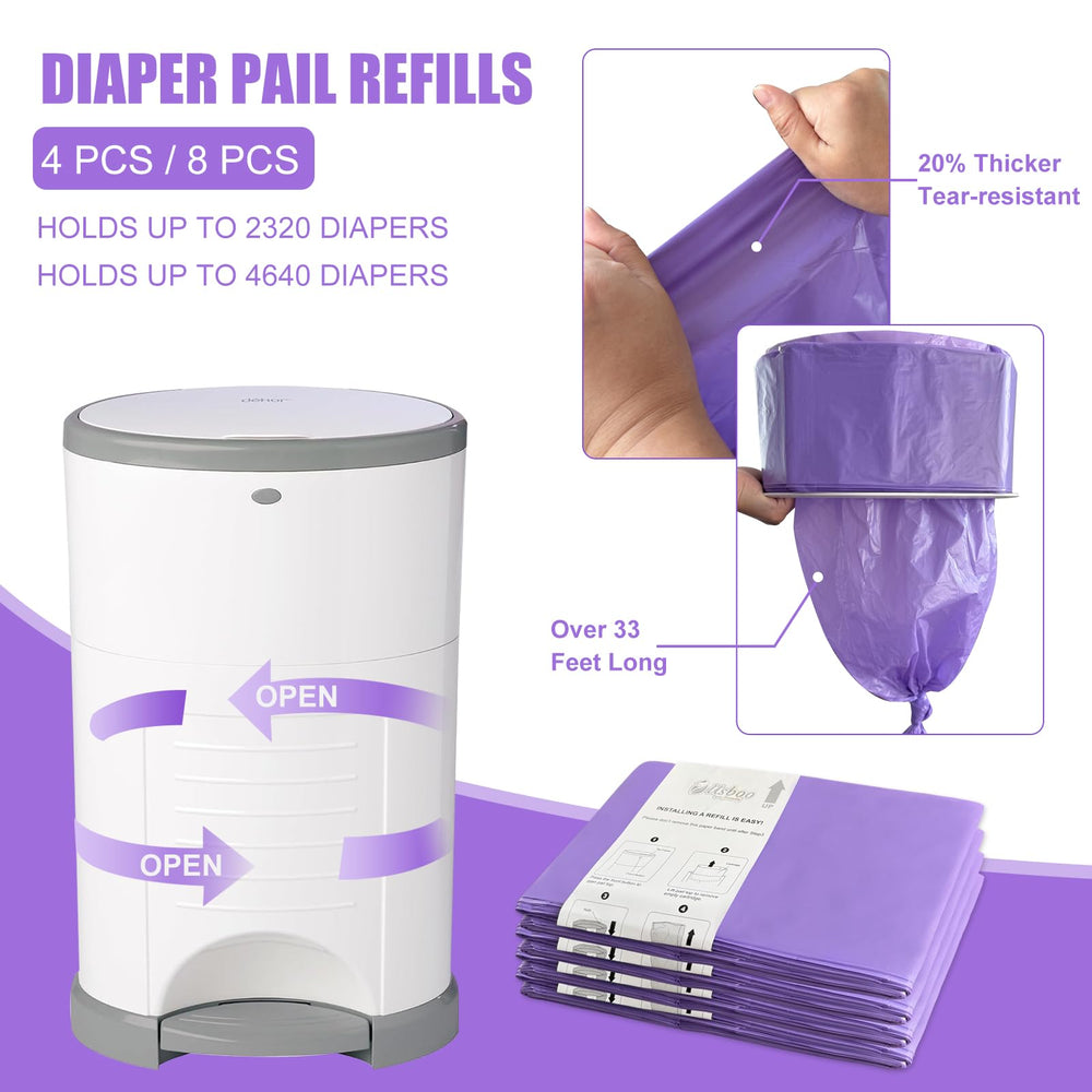 USBOO 2320-diaper capacity label emphasizes long-lasting disposal between changes.