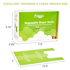 USBOO diaper bags showing easy-tie handles for secure disposal