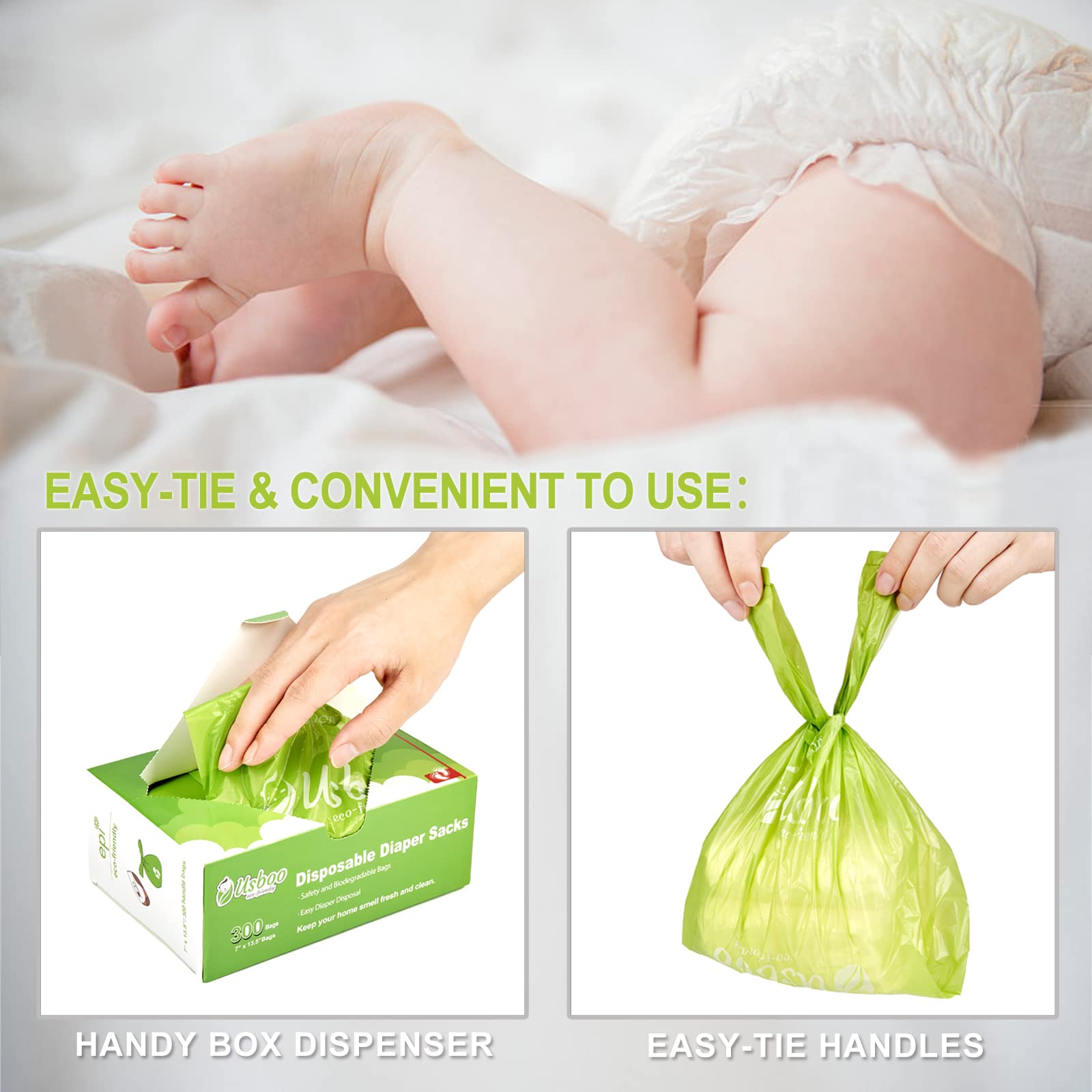 USBOO biodegradable diaper bags demonstrate odor control for travel