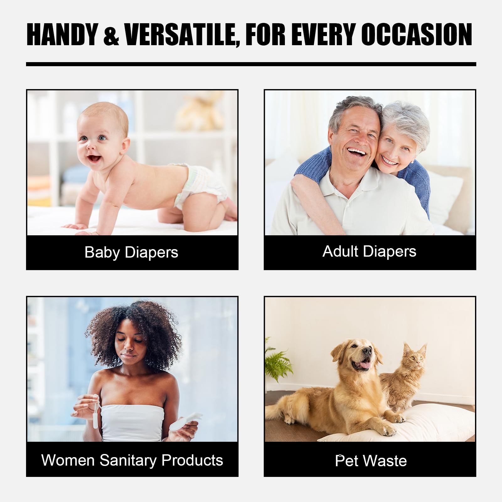 USBOO blue diaper bag packaging adds style to disposal routines