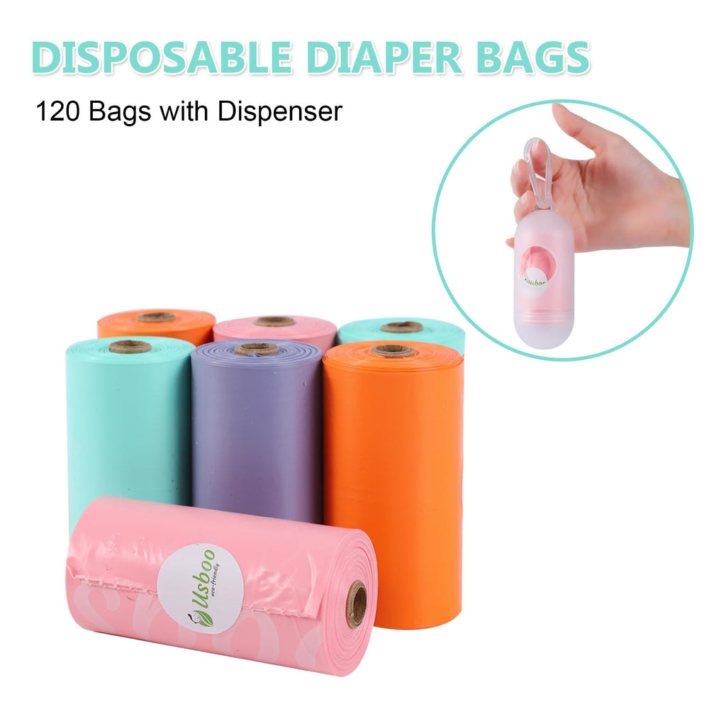 USBOO rainbow diaper bags tear-resistant and travel-ready