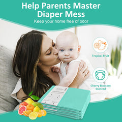 USBOO eight-pack diaper-pail refills for long-lasting odor control