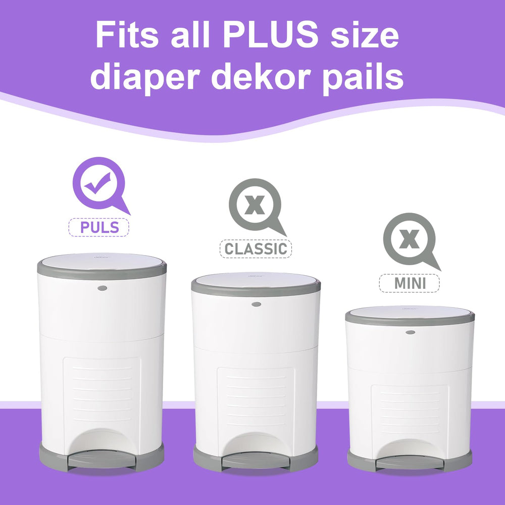 USBOO four-pack diaper pail refills ready for simple replacement and reliable disposal.