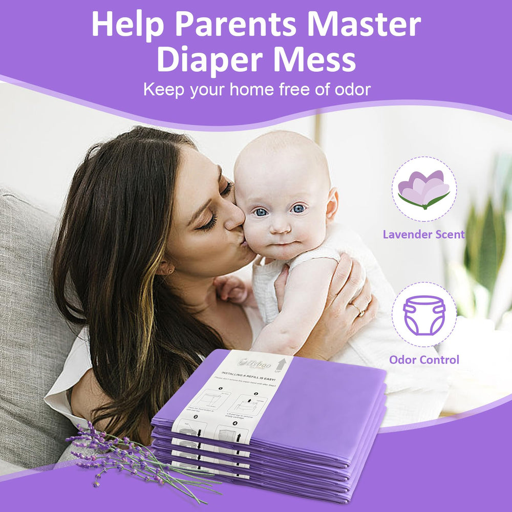 USBOO lavender scent refills pack supports easy replacement and odor control in nursery.