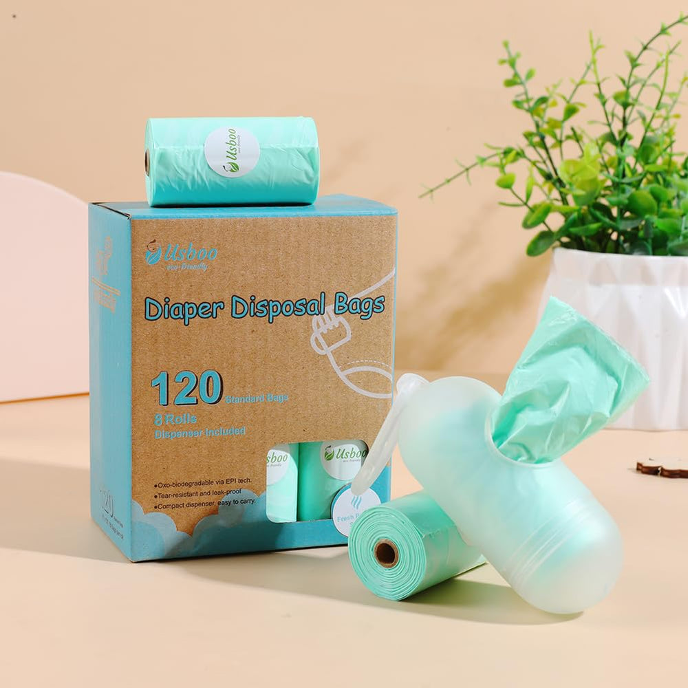 USBOO oxo-biodegradable material diaper bags for eco-friendly waste disposal