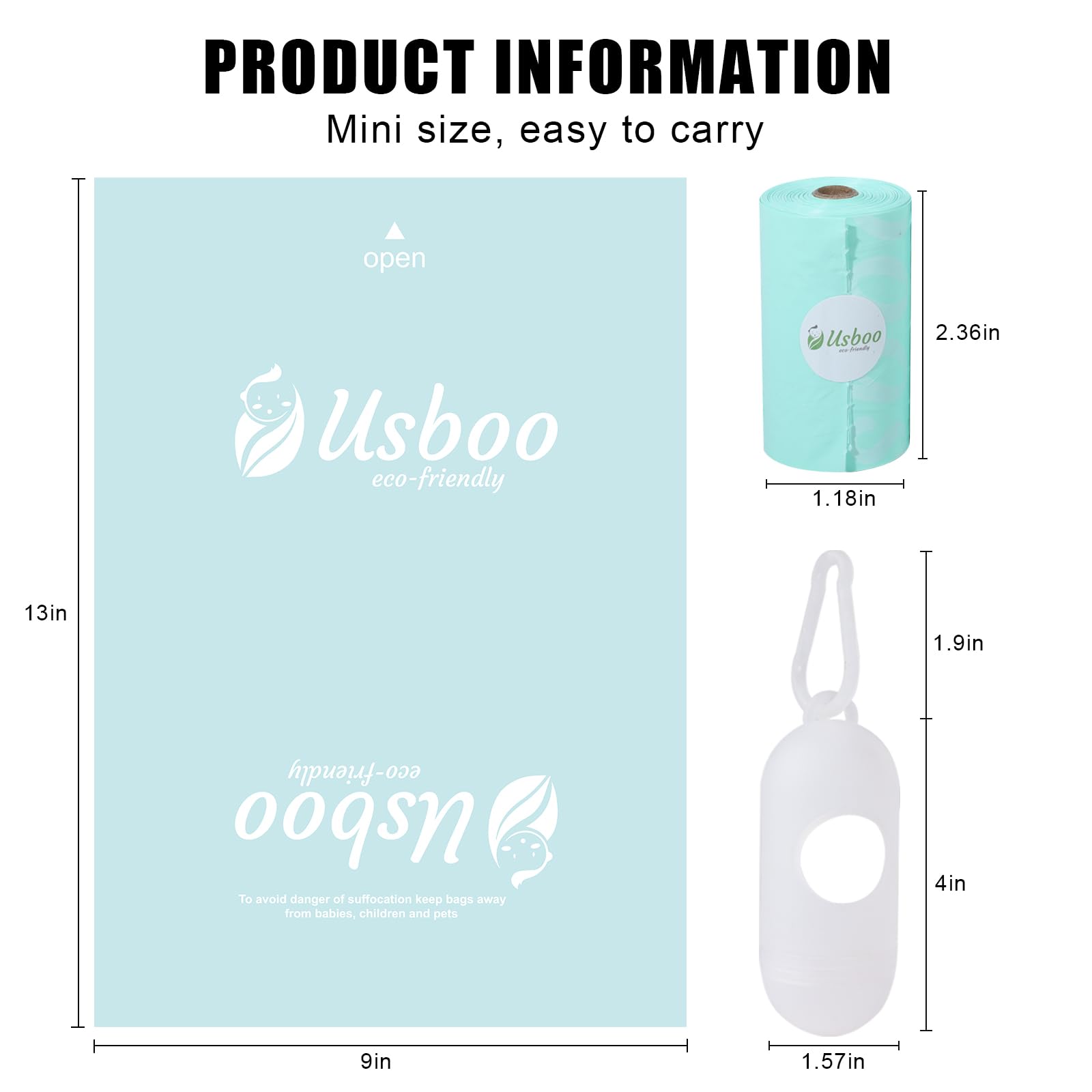 USBOO tear-resistant and leak-proof diaper bags for mess-free cleanup