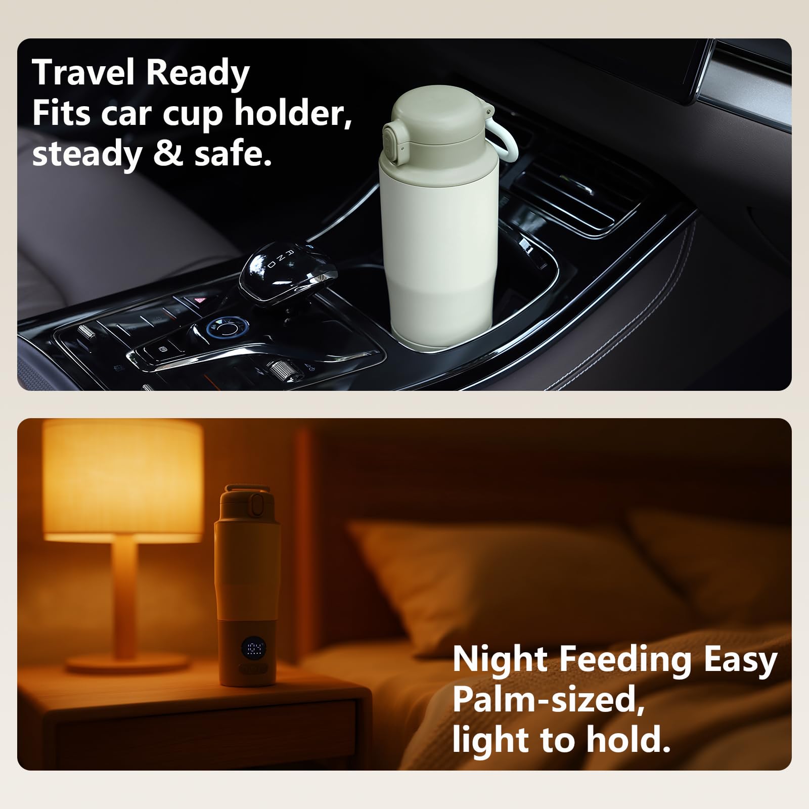 Usereef portable warmer with fast charging to quickly prepare bottles on busy mornings