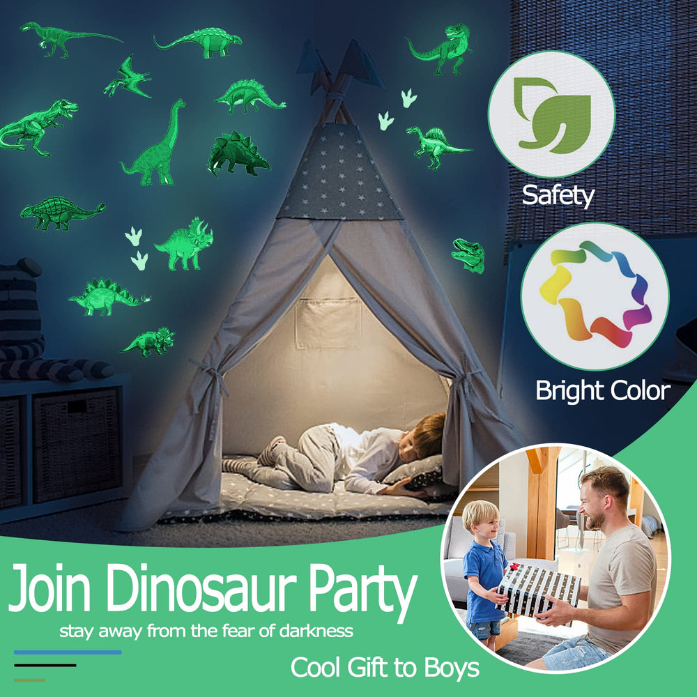 USGOO dinosaur footprints eggs decals with vivid details for playful wall storytelling.