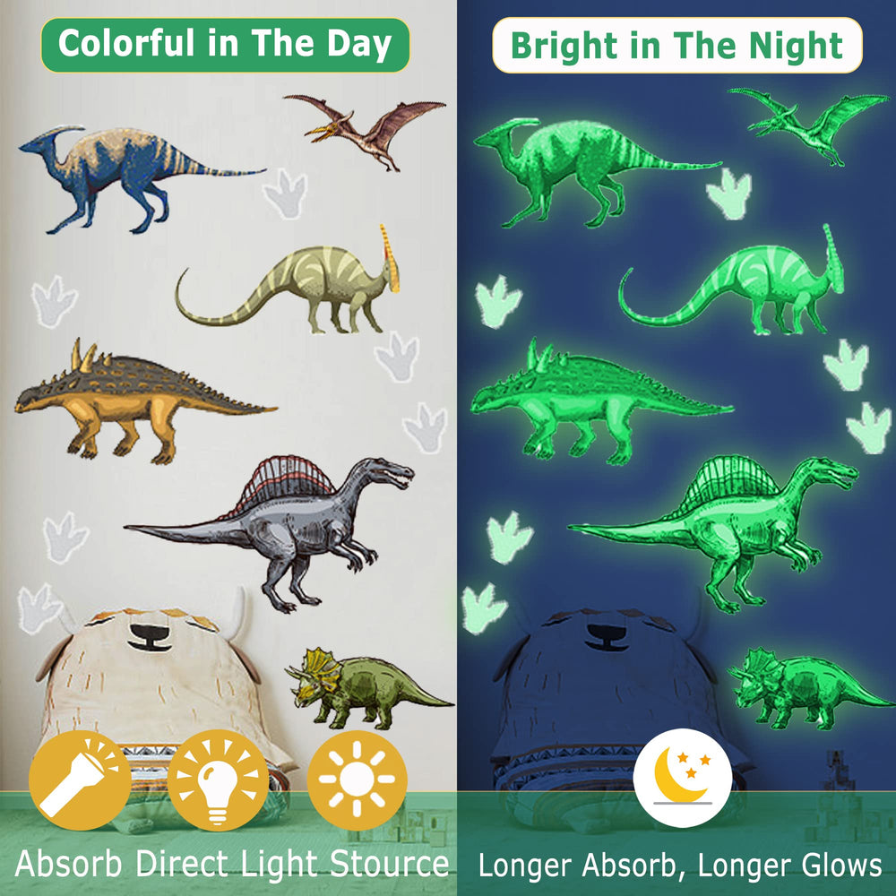 USGOO night-lit dinosaur decor for nurseries and kids' rooms to ease darkness.