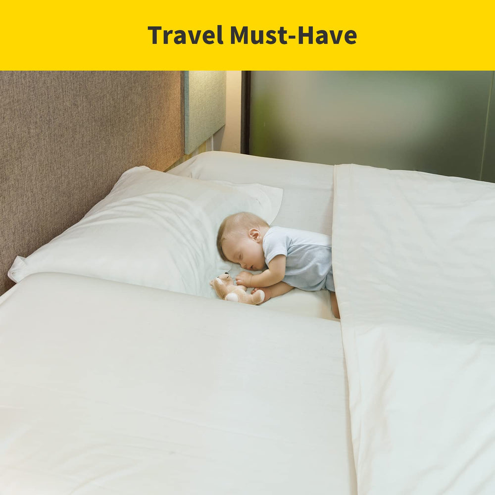 USHMA bed rails work on queen or king beds, extending toddler safety across larger beds.