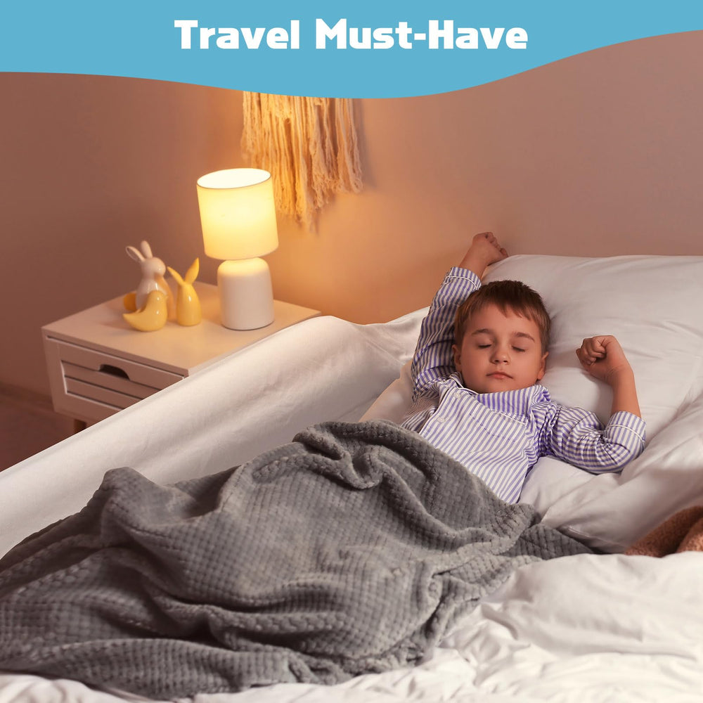 USHMA compact portable-travel-rail highlights lightweight design ideal for carry-on packing.