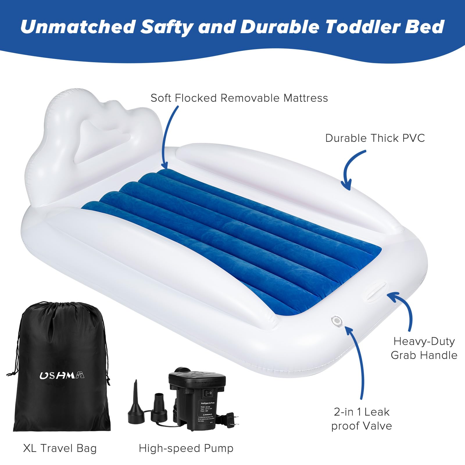 USHMA fast-inflation pump enables quick setup for busy families on trips