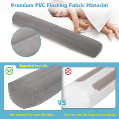 USHMA non-slip flocking fabric keeps the rail in place during restless hotel-room nights.