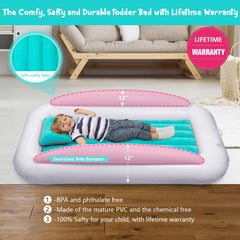 USHMA inflatable bed with electric pump for fast setup on the go.