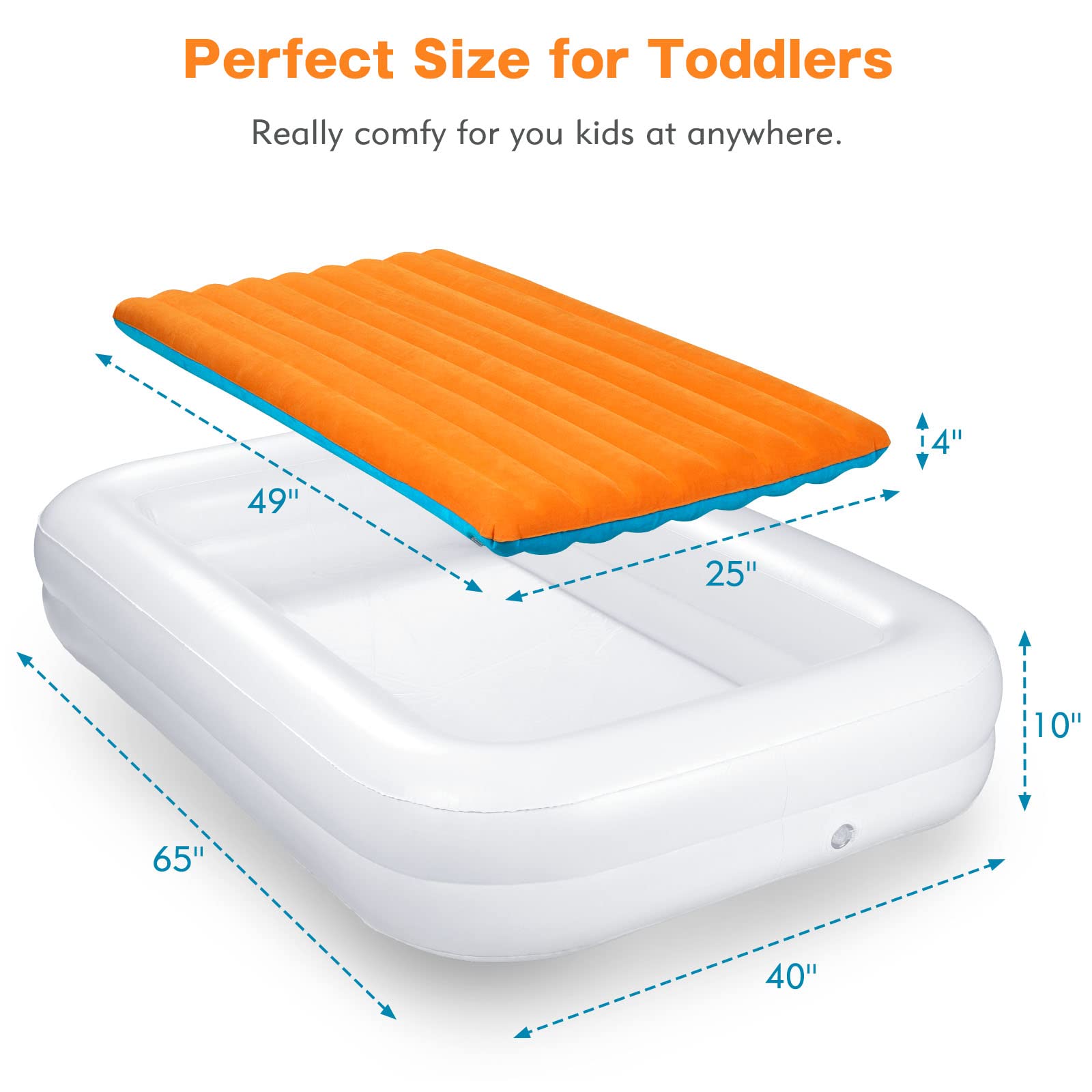 USHMA toddler bed folds to a compact 6.7 pounds for easy packing.