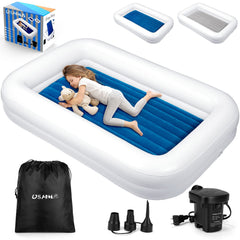 USHMA Toddler Travel Bed with deep guard rails for secure sleep